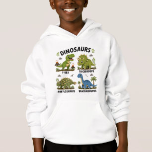 Dinosaur Species Learning for Kids Hoodie