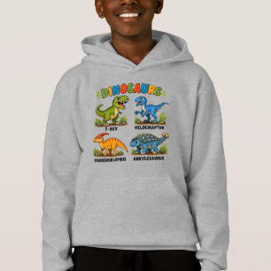 Dinosaur Species Learning for Kids Hoodie