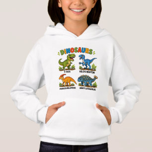 Dinosaur Species Learning for Kids Hoodie