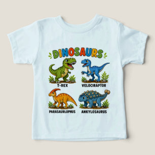 Dinosaur Species Learning for Kids Toddler T-shirt