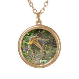 Dinosaur Spinosaurus Gold Plated Necklace