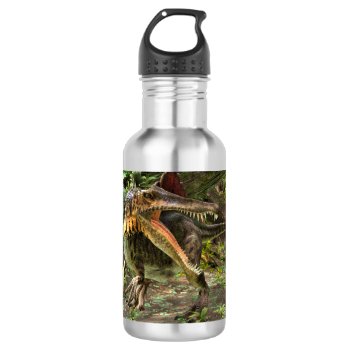 Dinosaur Spinosaurus Stainless Steel Water Bottle by YourFantasyWorld at Zazzle