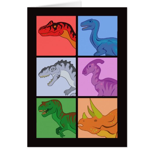 Dinosaur Squares Cards (Front)