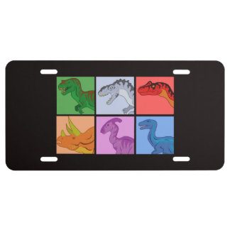 Dinosaur Squares License Plate