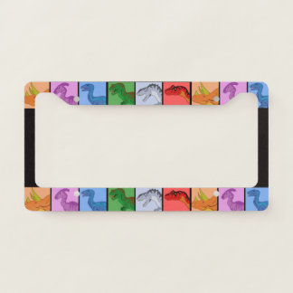 Dinosaur Squares License Plate Frame