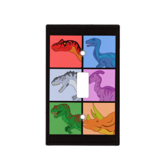 Dinosaur Squares Light Switch Cover