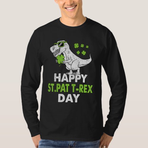 Dinosaur St Patricks Day  Boys Kids Toddler Irish  T_Shirt