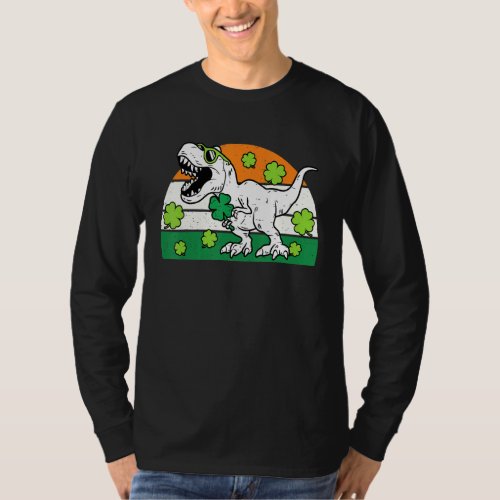 Dinosaur St Patricks Day  Boys Mens Toddler Trex D T_Shirt
