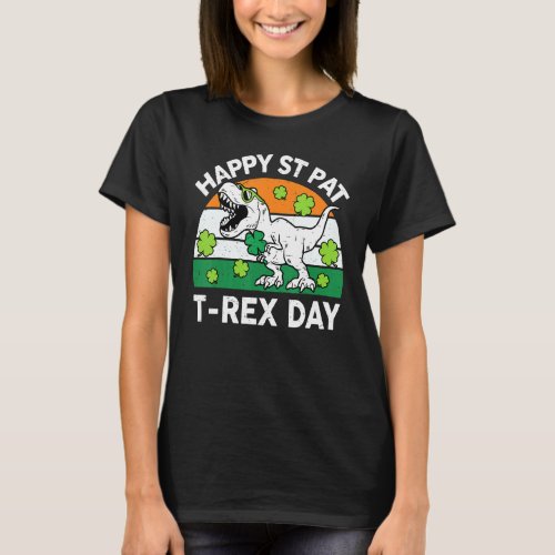 Dinosaur St Patricks Day  Toddler Boys Men Irish T T_Shirt
