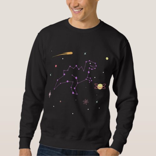 Dinosaur Star Constellation T Rex Starry Sky Sweatshirt