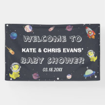 Dinosaur Star Planet Galaxy Baby Shower Backdrop