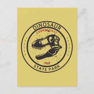 Dinosaur State Park Connecticut Badge Postcard