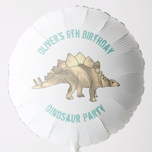 Dinosaur Stegosaurus Birthday Party Personalized Balloon