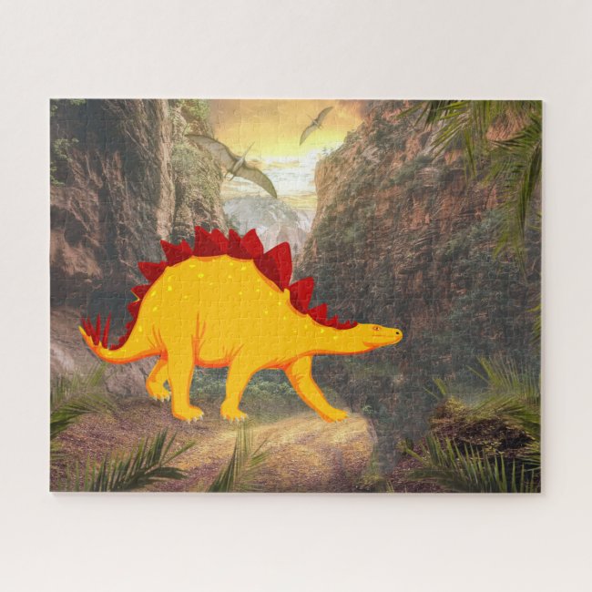 Dinosaur Stegosaurus Design Jigsaw Puzzle