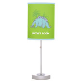 Dinosaur Stegosaurus green kids bedroom lamp (Front)
