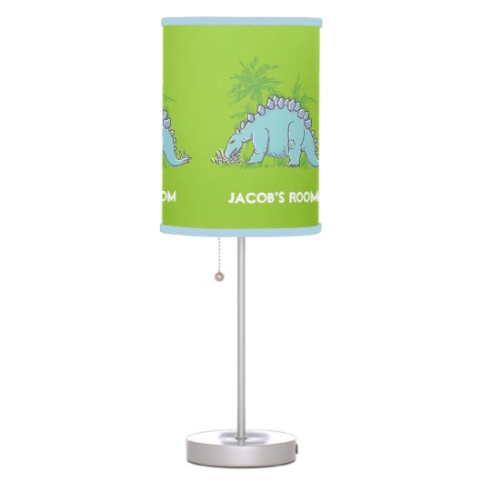 Dinosaur Stegosaurus green kids bedroom lamp (Right)