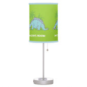 Dinosaur Stegosaurus green kids bedroom lamp (Left)