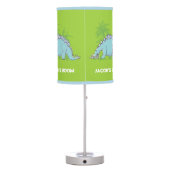Dinosaur Stegosaurus green kids bedroom lamp (Back)