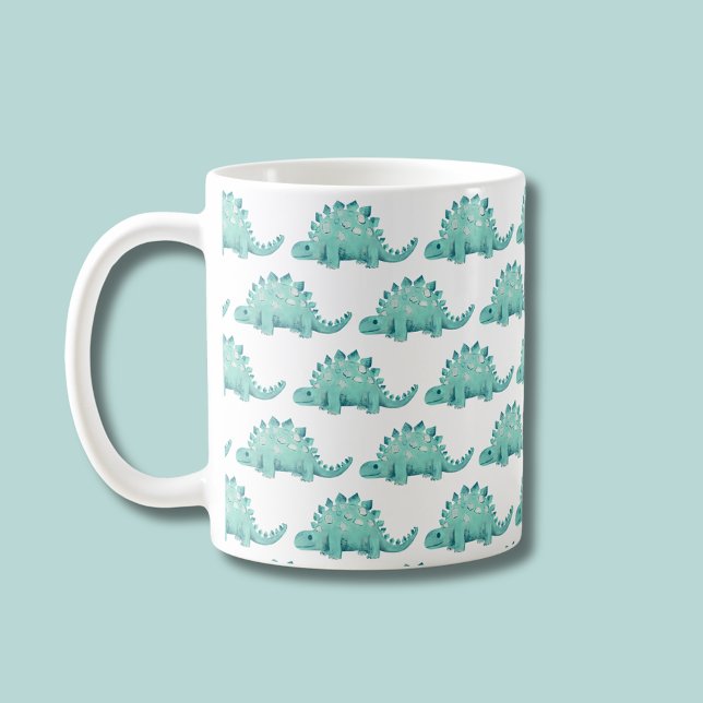 Dinosaur Stegosaurus kids animal Coffee Mug (Stegosaurus dinosaur patterned coffee mug)