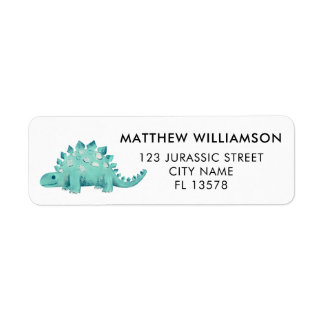 Dinosaur Stegosaurus Label