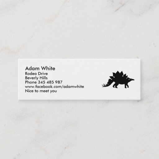 Customizable Dinosaur Stegosaurus Business Card Template