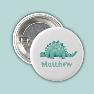 Dinosaur Stegosaurus Name Button