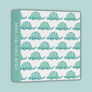 Dinosaur Stegosaurus pattern 3 Ring Binder