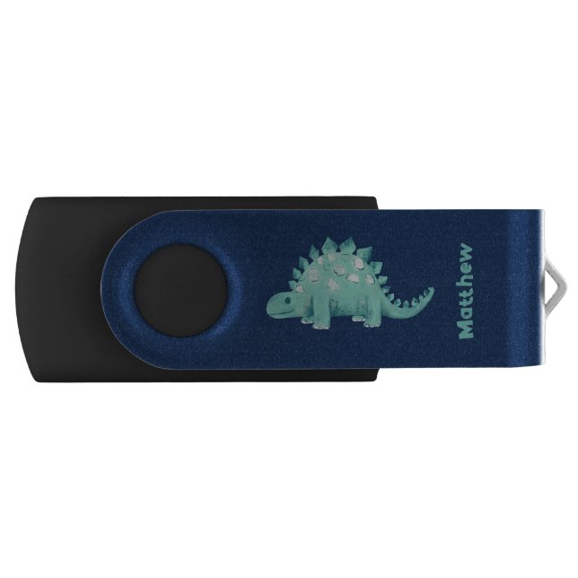 Dinosaur Stegosaurus Pattern Flash Drive (Front)