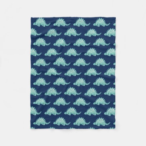 Dinosaur Stegosaurus Pattern Fleece Blanket