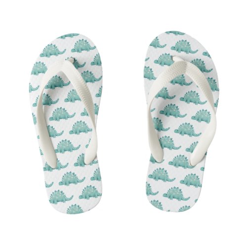 Dinosaur Stegosaurus Pattern Kids Flip Flops