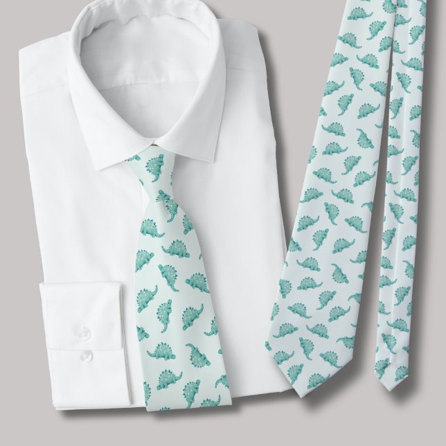 Dinosaur Stegosaurus pattern Neck Tie (Dinosaur tie)