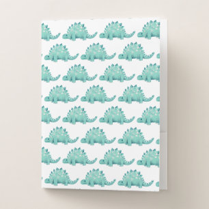 Dinosaur Stegosaurus pattern Pocket Folder
