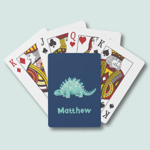 Dinosaur Stegosaurus Pattern Poker Cards