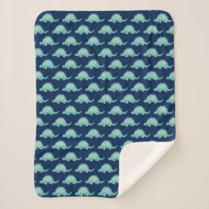 Dinosaur Stegosaurus Pattern Sherpa Blanket