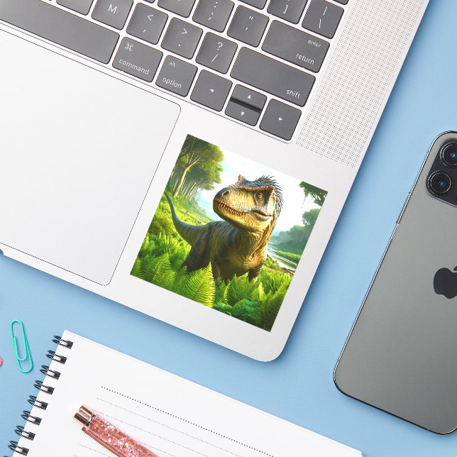 Dinosaur Sticker (Laptop w/ iPhone)