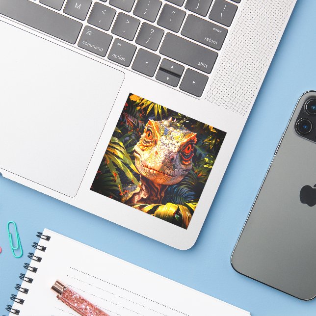 Dinosaur Sticker (Laptop w/ iPhone)