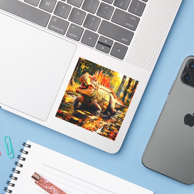 Dinosaur Sticker (Laptop w/ iPhone)