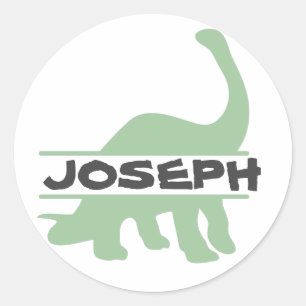 dinosaur sticker personalized with kids name