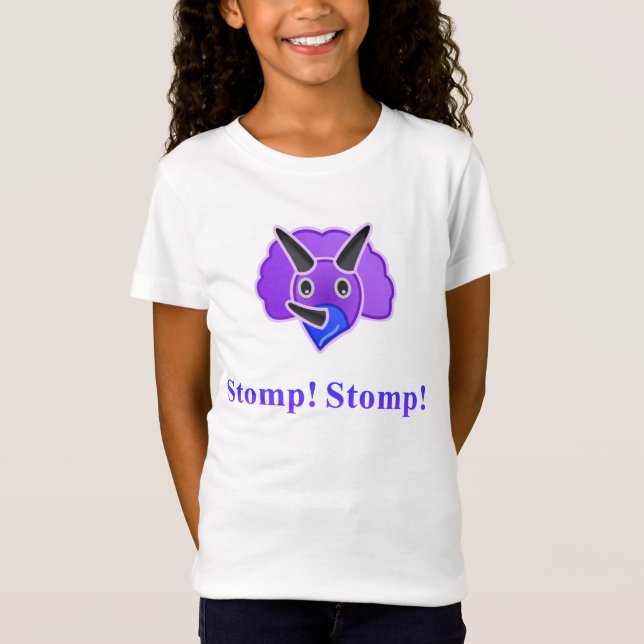 Dinosaur Stomp Stomp kids shirt (Front)