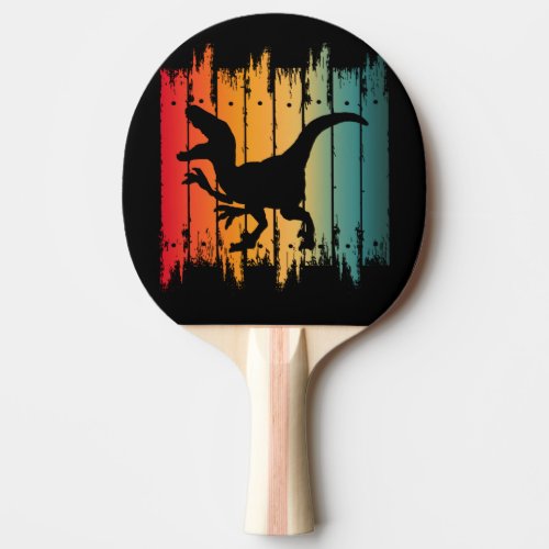 DINOSAUR SUNSET 2 PING PONG PADDLE