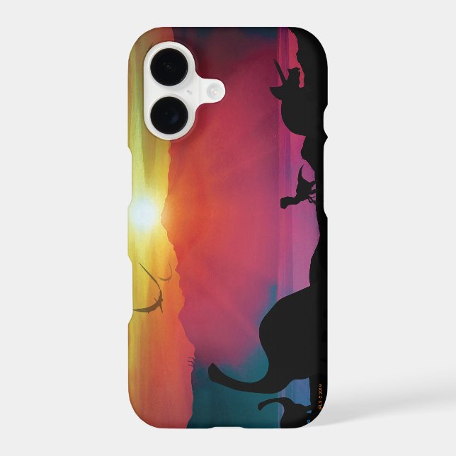 Dinosaur Sunset Iphone Case (Back)