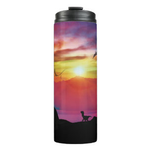 Dinosaur Sunset Thermal Tumbler