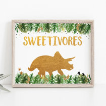Dinosaur Sweetivores Birthday Sweets Sign