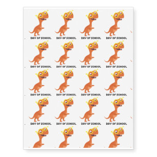 Dinosaur T-Rex 100th Day Of School Funny Gifts Temporary Tattoos