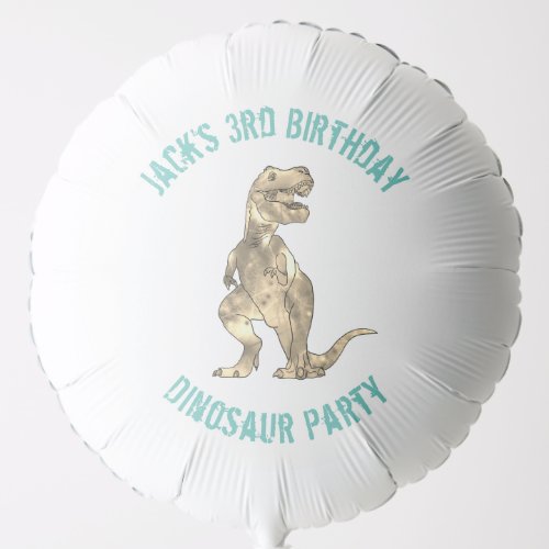Dinosaur T Rex 3rd Birthday Party Balloon