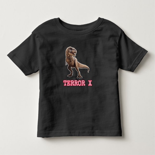 Dinosaur t rex 4. toddler t-shirt (Front)