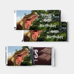 Dinosaur T Rex Birthday Candy Bar Wrappers