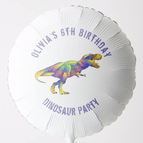 Dinosaur T Rex Birthday Party Personalized Balloon