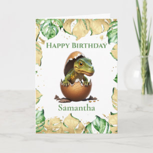 Dinosaur T Rex Birthday Roar Jurassic Card