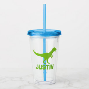 Dinosaur t-rex boy's Birthday party Acrylic Tumbler